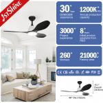 DC Motor Ceiling Fan Light Modern Smart Remote Control Energy Saving
