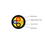Hybrid Copper Fiber Optic Network Cable With Black TPU LSZH Jacket Customized for sale