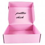 Flat Cardboard Custom Mailer Boxes Printed Pink
