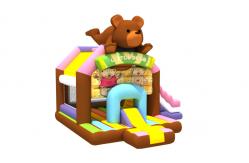 China High Safety Kids Inflatable Jump House Mini Fat Bear Bouncy With Slide supplier