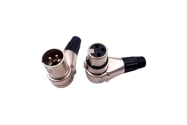 Right Angle Metal Xlr Connector Cable , Security Camera Extension Cable