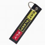 EAT SLEEP FLY Colorful Letters Double Sided Embroidered Keychain Airplane Keychain Flying Enthusiast Jewelry Accessories for sale