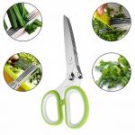 Multipurpose Kitchen Chopping Scissors 5 Blade Herb Scissors Set With Cover