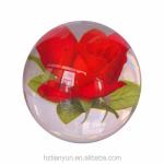 Decoration Plastic Flower Paperweight Ball 100mm Logo Customized for sale