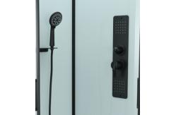 China Modern Shower Room And Black Frame With Tray And Roof supplier