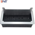 Office Furniture Clamshell Brush Hidden In Desk Table Mounted Socket Box for sale