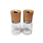 Food Grade Wooden 132mm 206g 170ml Rock Salt Grinder for sale