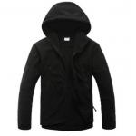 Custom Winter Mens Polar Fleece Jacket With Hood 100% Polyester Windproof