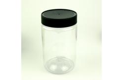 China 20oz 600ml Round Plastic Food Jars With Screw Lid supplier