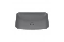 China Single Bowl Matte Cement Basin For Industrial Bathroom Hand Wash Sink supplier