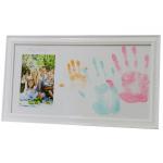 Lovely Wooden Baby Hand And Footprint Photo Frame For Bedroom Decoration for sale