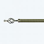 KYOK Electroplated Classical Style Expandable Twisted Curtain Finial Curtain Rod Set for sale
