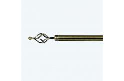 China KYOK Electroplated Classical Style Expandable Twisted Curtain Finial Curtain Rod Set supplier