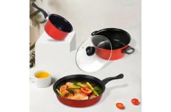 China Multifunctional Kitchen Iron Non Stick Pans And Pots Set With Lid supplier