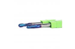 China Titanium Carbide Ball Nose End Mill HRC65 10mm Shank Diameter 2 Flutes supplier