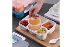 China 1170ml Reusable Plastic Lunch Containers With Soup Water Cups supplier