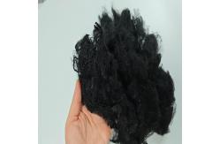 China Cheap Regenerated Black 3D*76mm Polypropylene Staple Fi For Car Interior supplier
