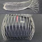 Black And Silver Stainless Steel Mesh Bag With Multiple Rope Construction for sale