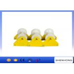 CE Underground Cable Installation Tools , Multi-Type Triple Guide Manhole Cable Roller for sale