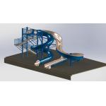 8m Width Water Park Slide Trade Commercial Fiberglass Slides For Private Pools
