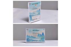 China A3 A4 Custom Clear Transparent Magnetic T Shape Acrylic Sign Holder Brochure supplier