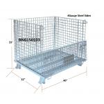 Visible 4”X2” Wire Mesh Storage Crates , Collapsible Metal Containers 38x30x28 Inch