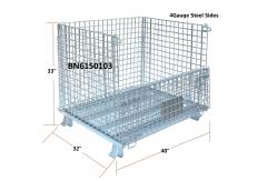 China Visible 4”X2” Wire Mesh Storage Crates , Collapsible Metal Containers 38x30x28 Inch supplier