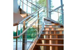 China Sleek PSS Stainless Steel Handrails with Crystal Accents for Glass Balustrades supplier