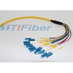 LC UPC APC Bundle optical Fiber Pigtail , Yellow / Orange Single Mode Pigtail