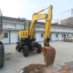 Used Hyundai Digger  R60W Secondhand 6ton Wheel digging Excavator for sale