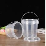 Customizable Transparent Plastic Pail for Food Sauce Cookie Ice Cream - Durable Various Capacities for sale