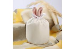 China Blank Sublimation Velvet Easter Bunny Bag Candy Pouch Party Gifts supplier