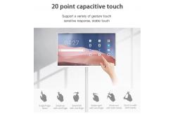 China 32Inch Touch Screen Stand Mobile Display Portable TV Tablet With Wheels supplier