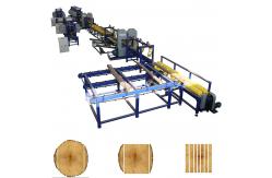 China Sawmill woodworking log cutting twin blade vertical saw machine  With Auto Feeding supplier