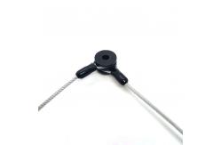 China Custom Wire Rope Assemblies PVC Coated Transparent Lanyard Cable Tether Safety Strap supplier