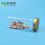 Square 550ml Plastic Food Jars With Gold Metal Lids