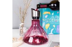 China 53oz Built - In Wine Aerating Pourer , Wine Bottle Decanter For Chrismas supplier