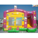 Hello Kitty Rent Inflatable Bouncer Slide , Castle With Slide For Childrens for sale