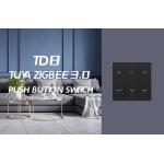 Full Plastic Tuya Zigbee Smart Switch Home Wall Switch 86mmx86mm Push Button Type for sale