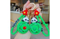 China Cute Girls Silicone Key Chain with Cartoon Design Flexible and Durable supplier