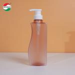 Clear PET Jars For Shampoo Shower Gel 500ml Plastic Bottle With Pump Press Lid Customized Service Available for sale