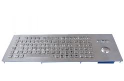 China 100 Key Stainless Steel Keyboard With Optical Mechanical Trackball Waterproof supplier