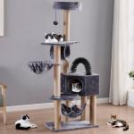 Wooden Large Scratcher Houses Tower Cats Tree Made of Sisal Fabric and Wood Board for Custom Sizes for sale