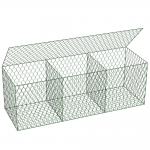 Iron Wire Mesh Metal Gabion Cages Galvanized / Pvc Coated 3mx1mx1m for sale