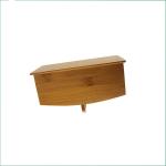 portable bamboo office desk organizer with handle