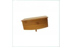 China portable bamboo office desk organizer with handle supplier