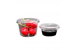 China Biodegradable Disposable Sauce Cup Bio Poly Portion Cups With Lids supplier