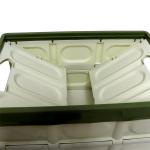 Beige Camping Collapsible Plastic Tote 10kg Plastic Car Boot Organiser