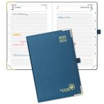 Night Blue Custom 2023 2024 PU Hardcover Academic Planner A5 Vertical Layout