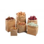 Flat Brown Kraft Heat Seal Bags  Customized Size Food Grade Delicate Flexo Print for sale